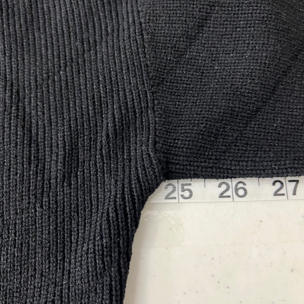 Maurices Black Open Front Cardigan Sweater Large NWT Longline Knit Pockets 1576 - Picture 5 of 8